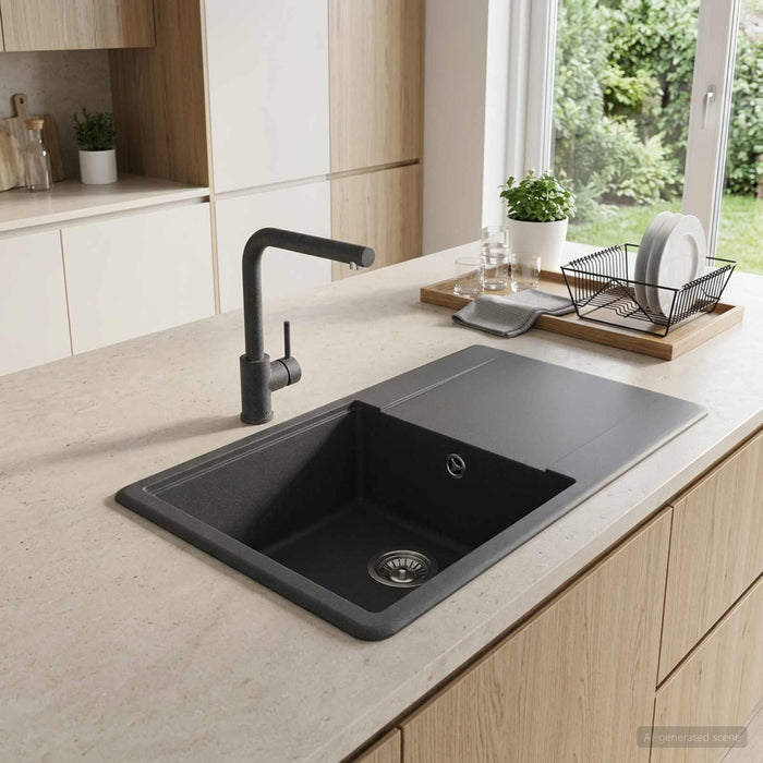 Chiuvetă de bucătărie cu o singură cuvă Granit 67 x 46 x 19 cm WALTI