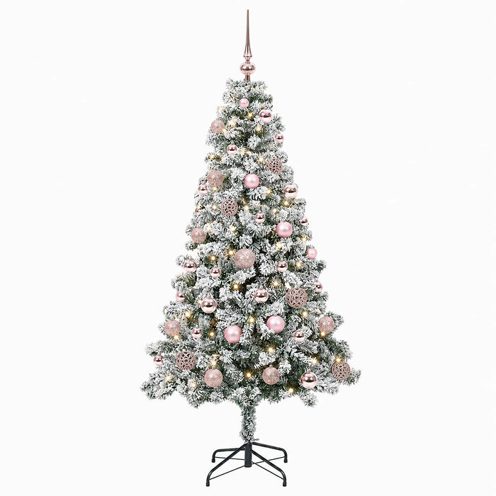 Brad de Crăciun artificial cu globuri 120 cm 150 LED-uri WALTI
