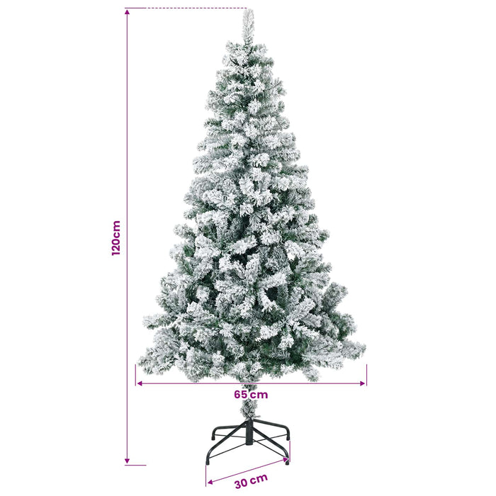 Brad de Crăciun artificial cu globuri 120 cm 150 LED-uri WALTI