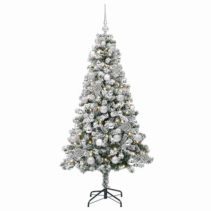 Brad de Crăciun artificial cu globuri 120 cm 150 LED-uri WALTI