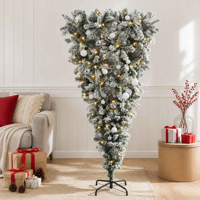 Brad de Crăciun artificial cu glob 150 cm 150 LED-uri Alb cald - WALTI WALTI
