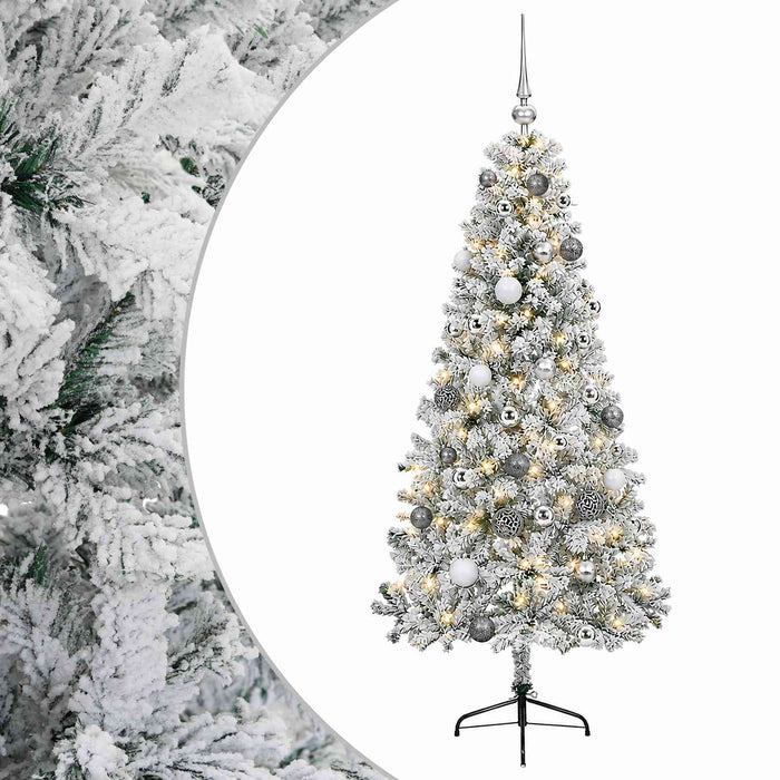 Brad de Crăciun artificial cu glob 120 cm 150 LED-uri Alb cald - WALTI WALTI