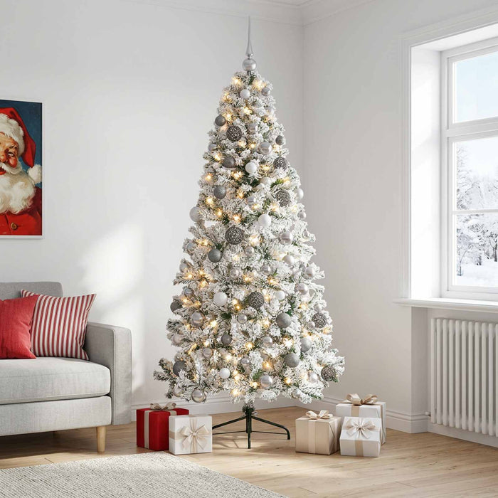 Brad de Crăciun artificial cu glob 210 cm 300 LED-uri Alb cald - WALTI WALTI