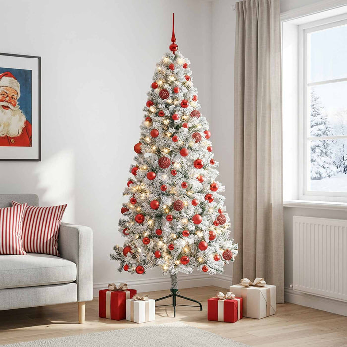 Brad de Crăciun artificial cu glob 210 cm 300 LED-uri Alb cald - WALTI WALTI