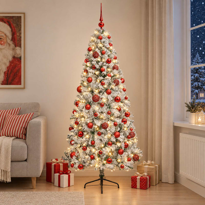 Brad de Crăciun artificial cu glob 240 cm 300 LED-uri Alb cald - WALTI WALTI