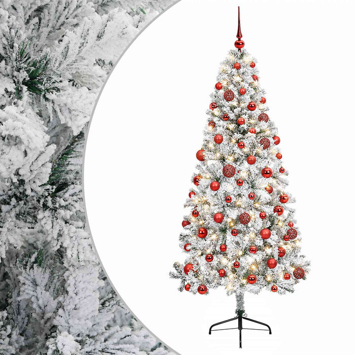 Brad de Crăciun artificial cu glob 210 cm 300 LED-uri Alb cald - WALTI WALTI