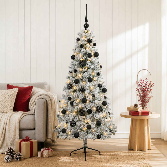 Brad de Crăciun artificial cu glob 120 cm 150 LED-uri Alb cald - WALTI WALTI