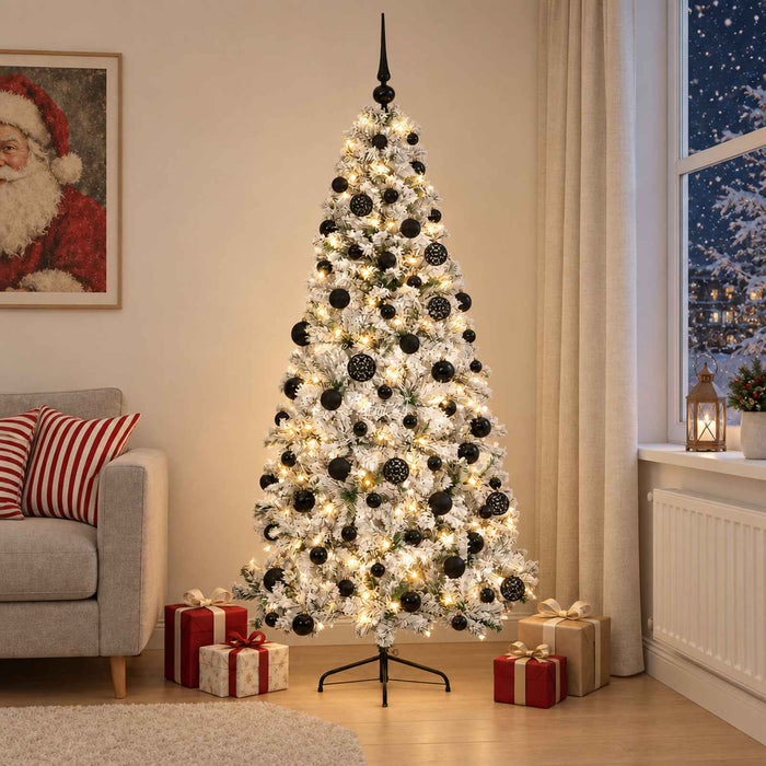 Brad de Crăciun artificial cu glob 240 cm 300 LED-uri Alb cald - WALTI WALTI