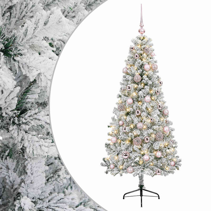 Brad de Crăciun artificial cu glob 120 cm 150 LED-uri Alb cald - WALTI WALTI
