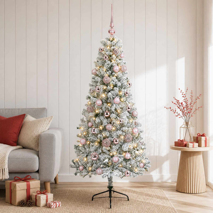 Brad de Crăciun artificial cu glob 120 cm 150 LED-uri Alb cald - WALTI WALTI
