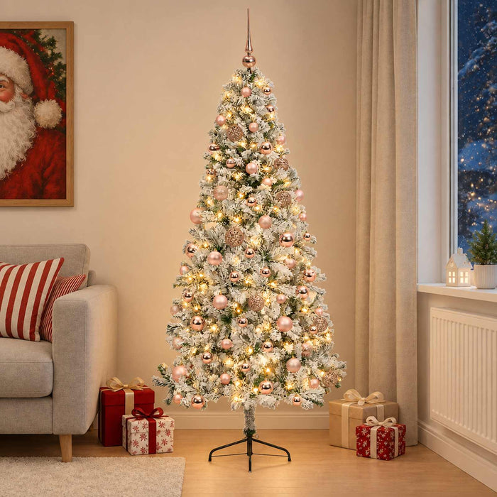 Brad de Crăciun artificial cu glob 240 cm 300 LED-uri Alb cald - WALTI WALTI