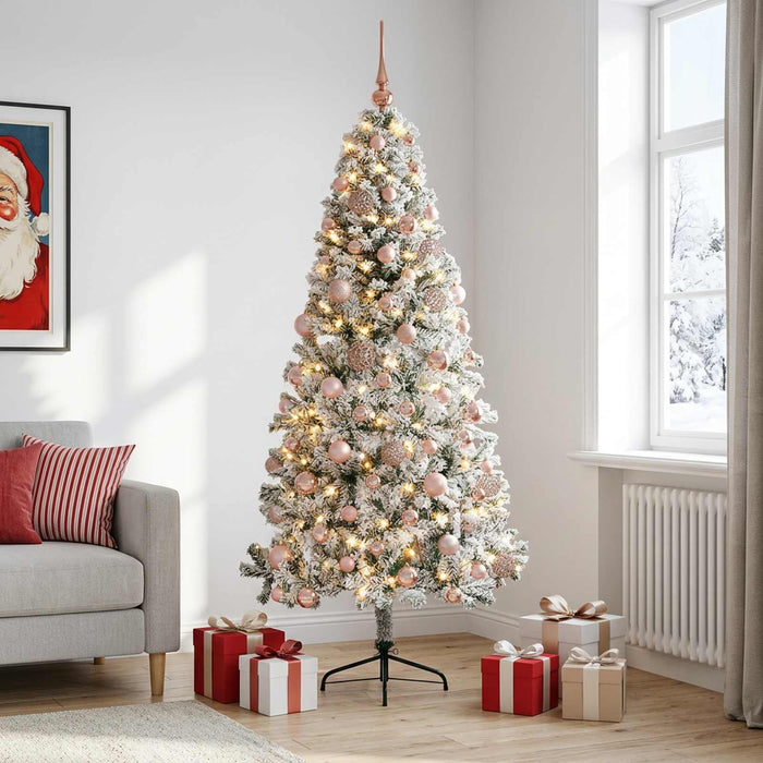 Brad de Crăciun artificial cu glob 240 cm 300 LED-uri Alb cald - WALTI WALTI