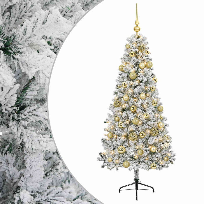 Brad de Crăciun artificial cu glob 120 cm 150 LED-uri Alb cald - WALTI WALTI