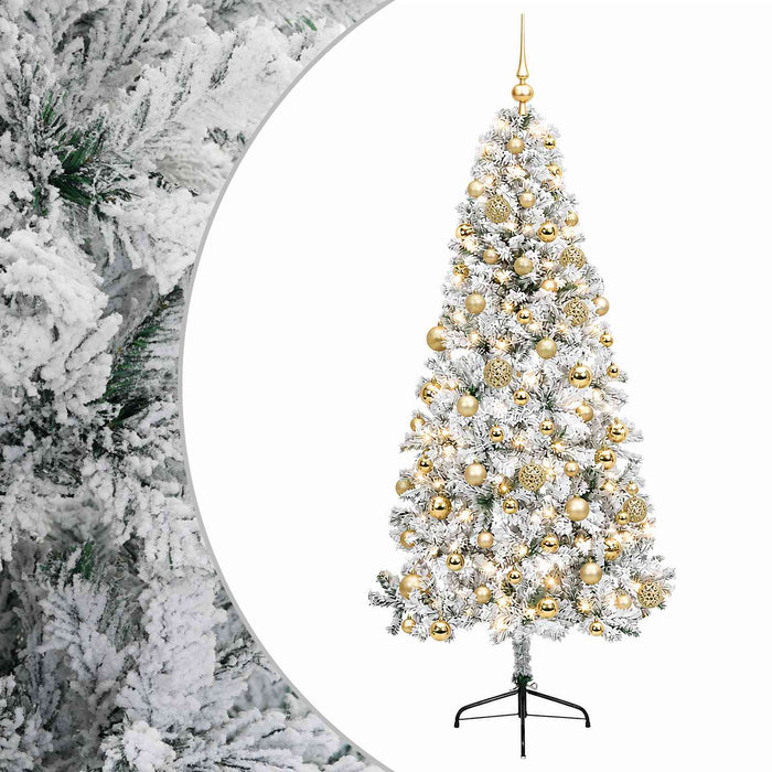 Brad de Crăciun artificial cu glob 210 cm 300 LED-uri Alb cald - WALTI WALTI
