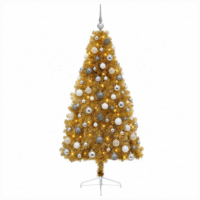 Brad de Crăciun artificial cu glob 210 cm 300 LED-uri Alb cald - WALTI WALTI