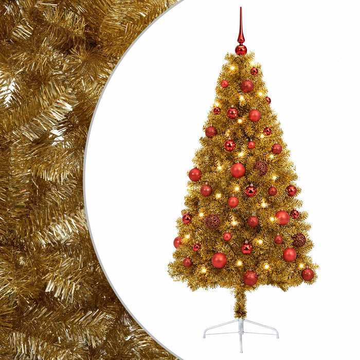 Brad de Crăciun artificial cu glob 150 cm 150 LED-uri Alb cald - WALTI WALTI