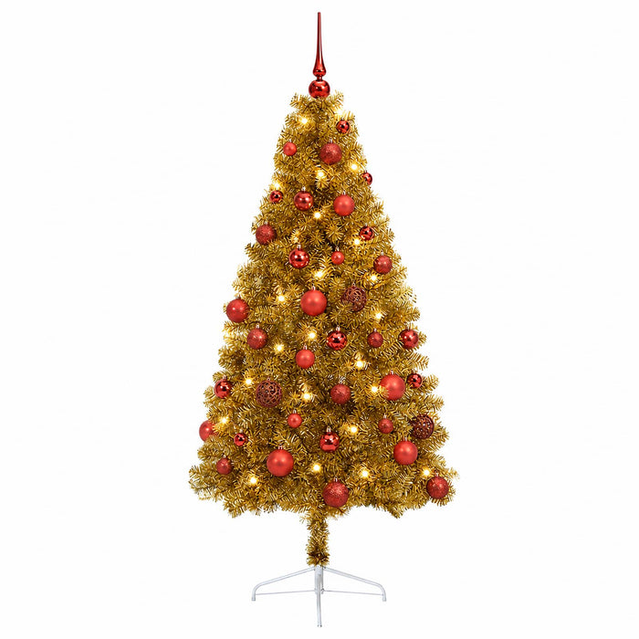 Brad de Crăciun artificial cu glob 150 cm 150 LED-uri Alb cald - WALTI WALTI