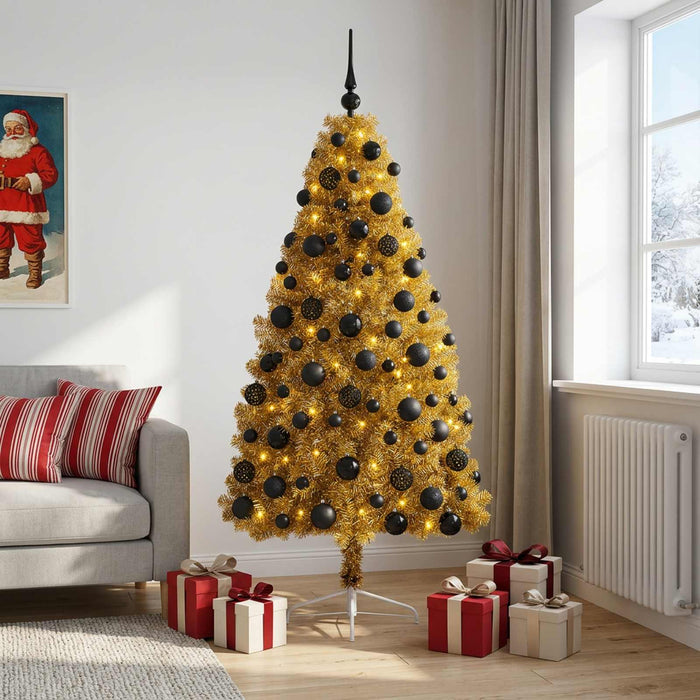 Brad de Crăciun artificial cu glob 210 cm 300 LED-uri Alb cald - WALTI WALTI