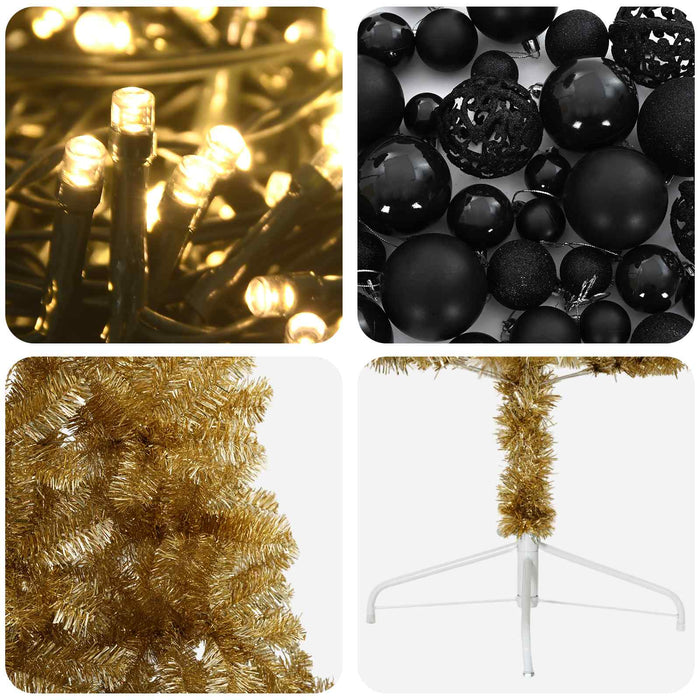 Brad de Crăciun artificial cu glob 210 cm 300 LED-uri Alb cald - WALTI WALTI