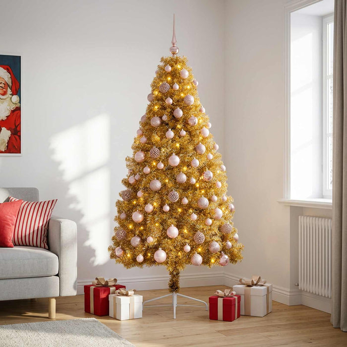 Brad de Crăciun artificial cu glob 210 cm 300 LED-uri Alb cald - WALTI WALTI