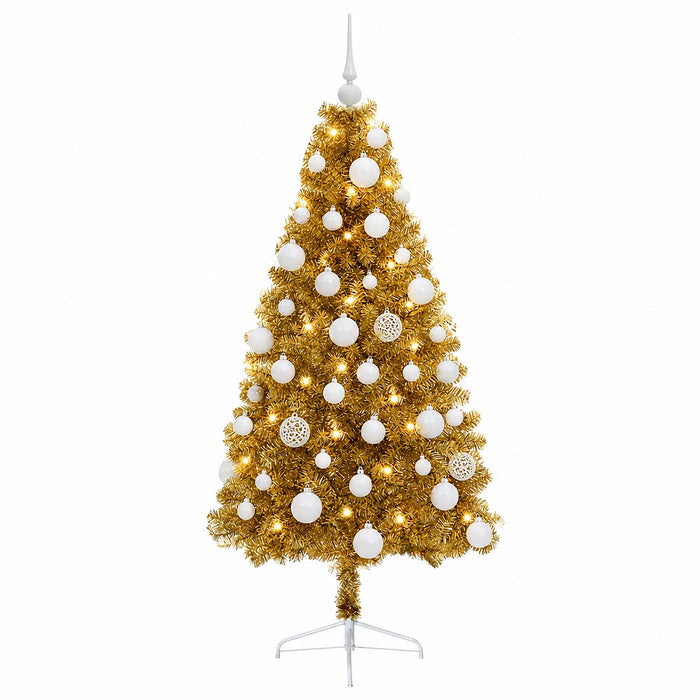 Brad de Crăciun artificial cu glob 150 cm 150 LED-uri Alb cald WALTI