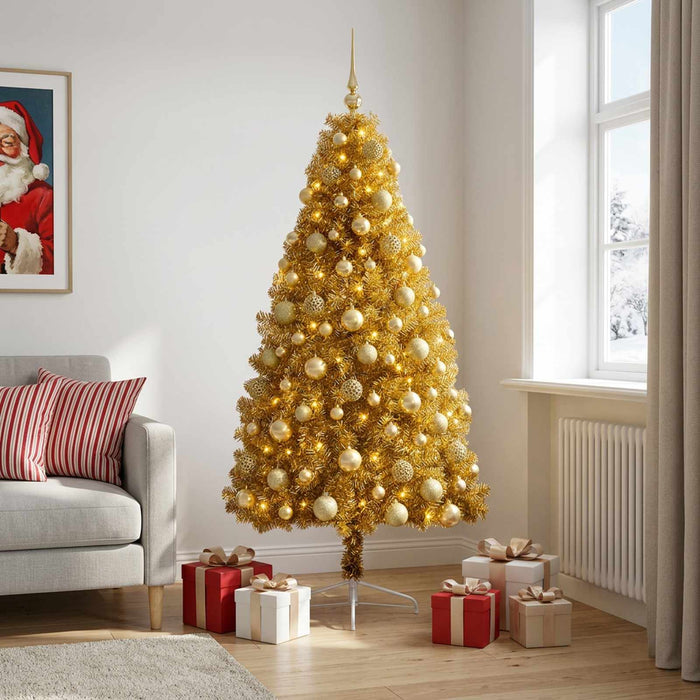 Brad de Crăciun artificial cu glob 210 cm 300 LED-uri Alb cald WALTI