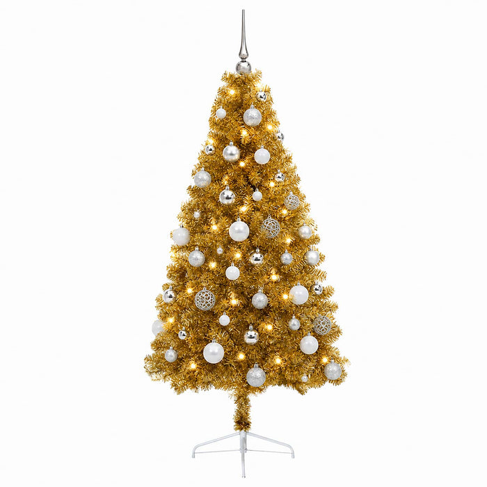 Brad de Crăciun artificial cu glob 120 cm 150 LED-uri Alb cald WALTI