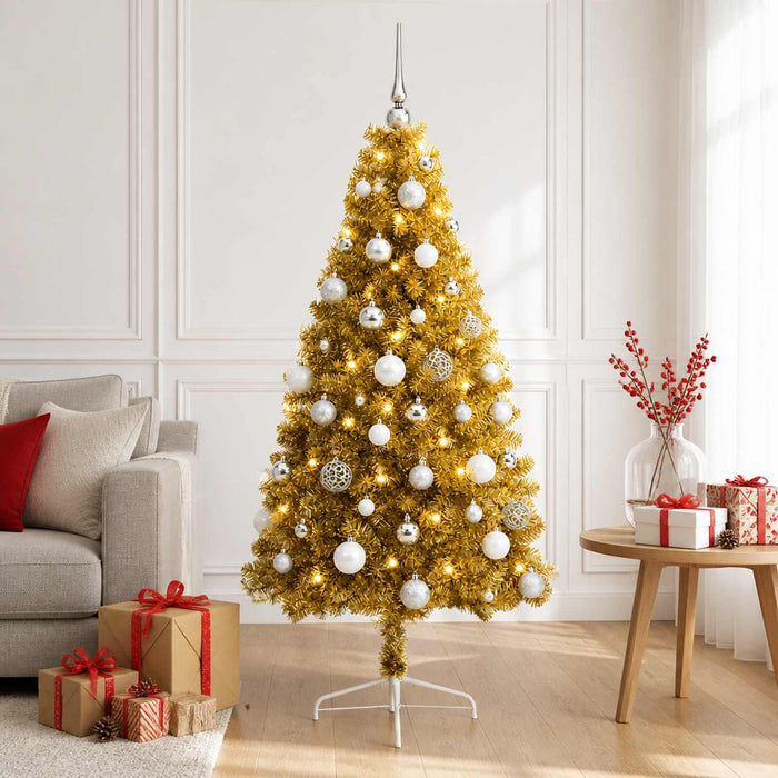Brad de Crăciun artificial cu glob 120 cm 150 LED-uri Alb cald WALTI