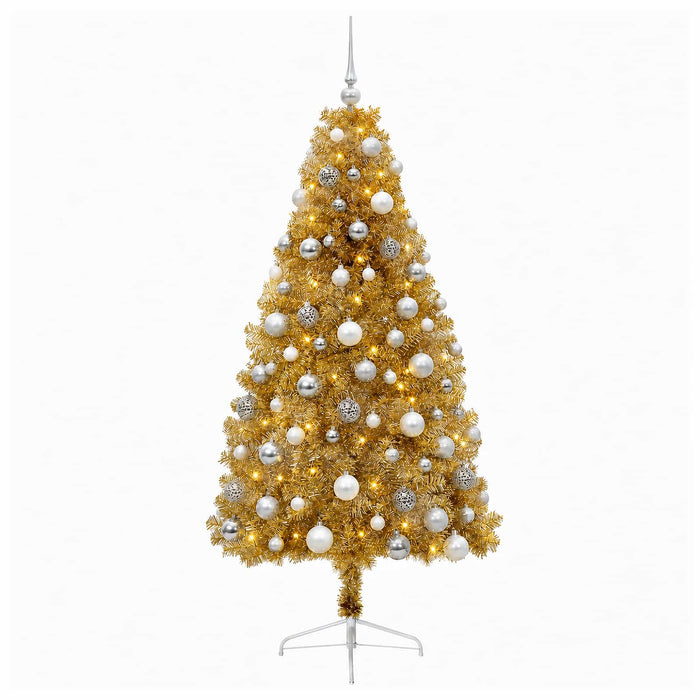 Brad de Crăciun artificial cu glob 210 cm 300 LED-uri Alb cald - WALTI WALTI
