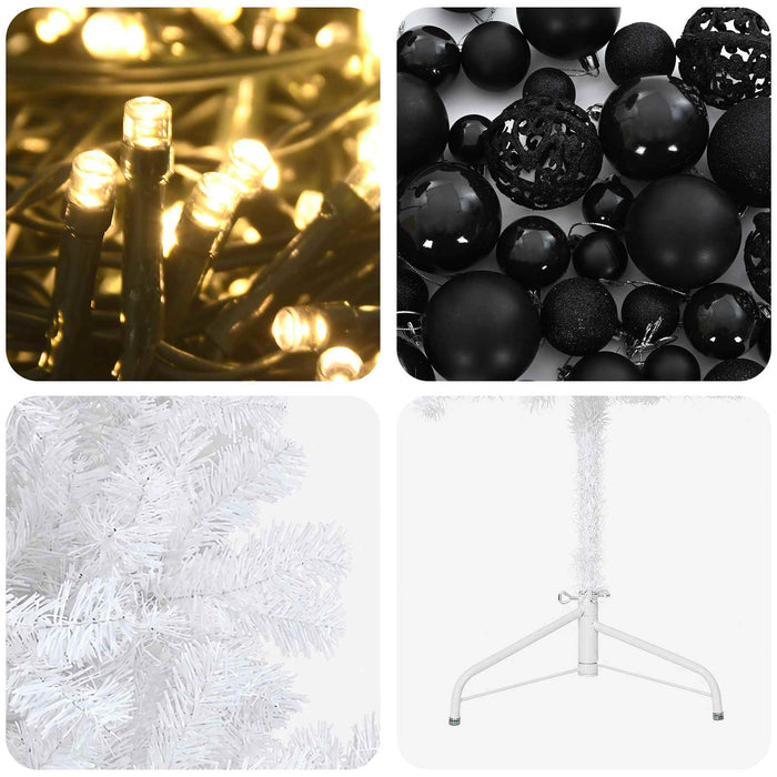 Brad de Crăciun artificial cu glob 210 cm 300 LED-uri Alb cald - WALTI WALTI