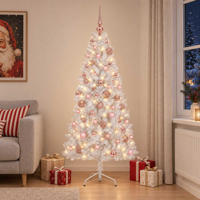 Brad de Crăciun artificial cu glob 240 cm 300 LED-uri Alb cald WALTI