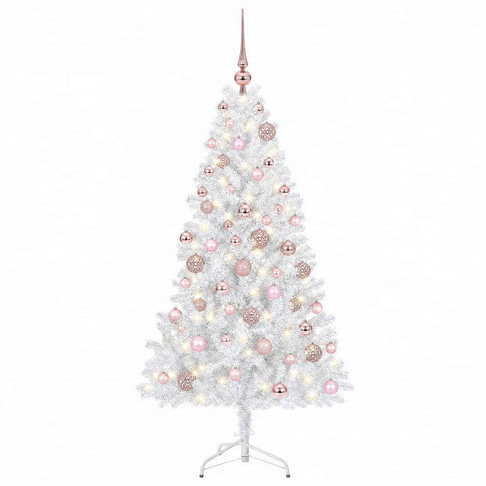 Brad de Crăciun artificial cu glob 240 cm 300 LED-uri Alb cald WALTI