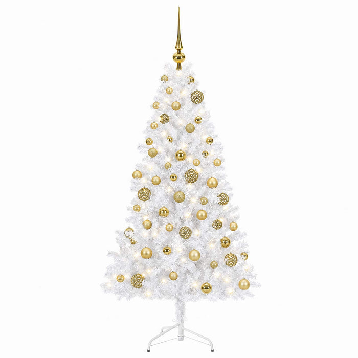 Brad de Crăciun artificial cu glob 240 cm 300 LED-uri Alb cald - WALTI WALTI