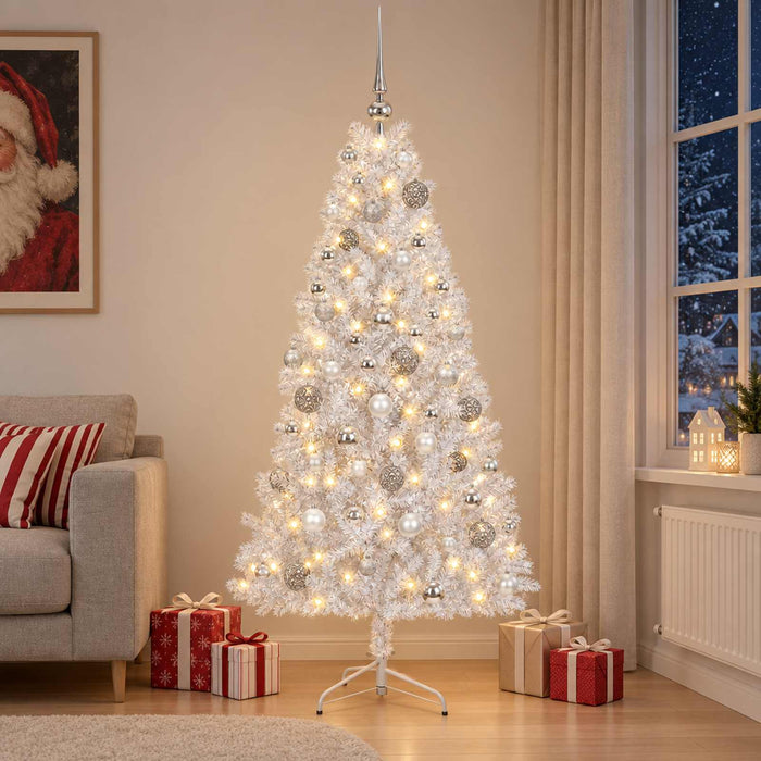 Brad de Crăciun artificial cu glob 210 cm 300 LED-uri Alb cald - WALTI WALTI