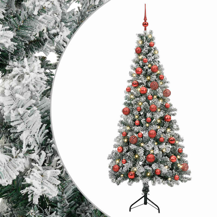 Brad de Crăciun artificial cu glob 150 cm 150 LED-uri Alb cald - WALTI WALTI