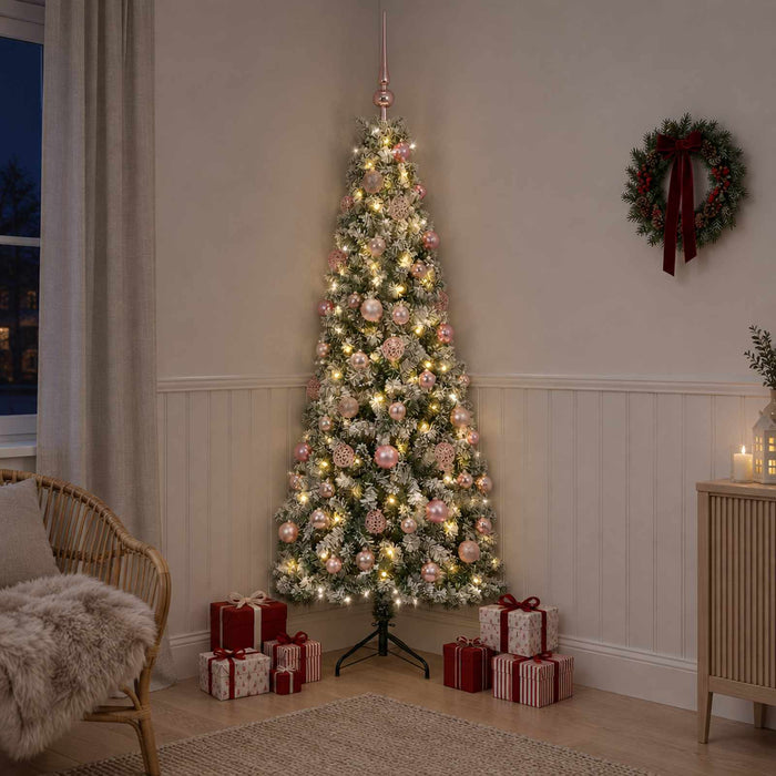 Brad de Crăciun artificial cu glob 210 cm 300 LED-uri Alb cald - WALTI WALTI