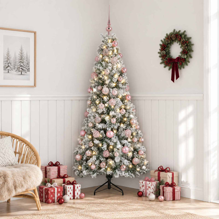 Brad de Crăciun artificial cu glob 210 cm 300 LED-uri Alb cald - WALTI WALTI