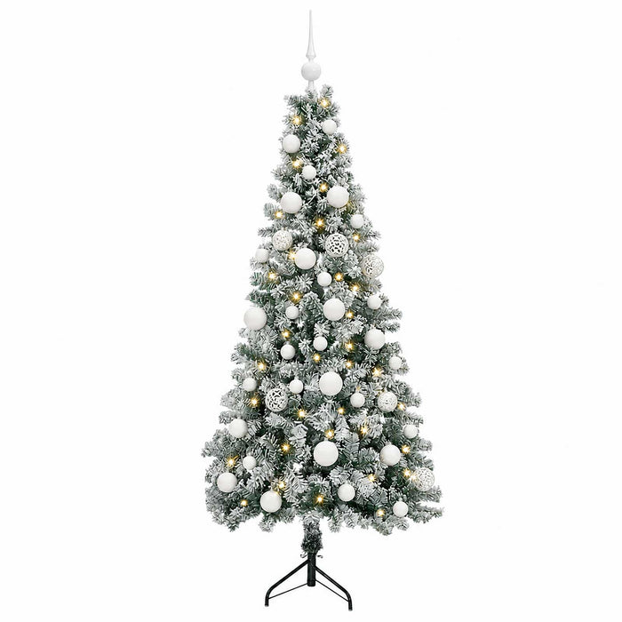 Brad de Crăciun artificial cu glob 150 cm 150 LED-uri Alb cald - WALTI WALTI