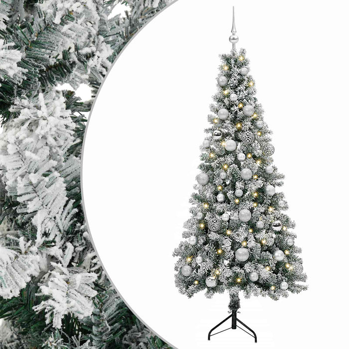 Brad de Crăciun artificial cu glob 120 cm 150 LED-uri Alb cald - WALTI WALTI