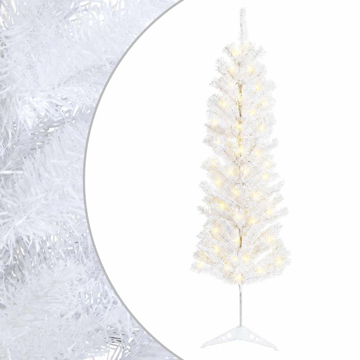 Copac Artificial Slăb de Crăciun 150 cm 150 LED-uri Alb cald WALTI