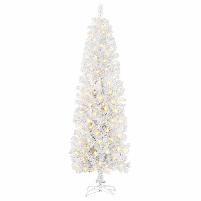 Copac Artificial Slăb de Crăciun 180 cm 300 LED-uri Alb cald WALTI