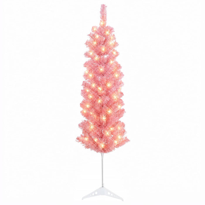 Copac Artificial Slăb de Crăciun 120 cm 150 LED-uri Alb cald WALTI