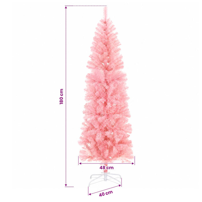Copac Artificial Slăb de Crăciun 180 cm 300 LED-uri Alb cald WALTI