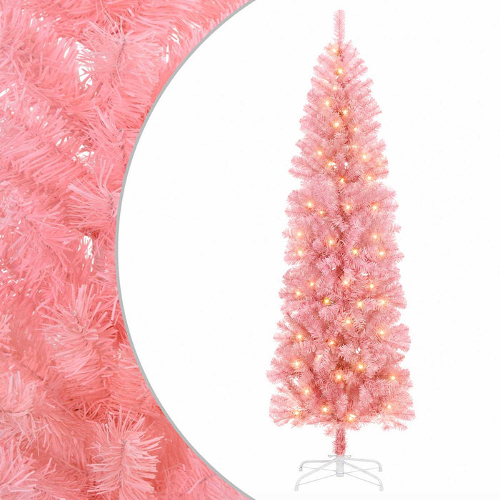 Copac Artificial Slăb de Crăciun 240 cm 300 LED-uri Alb cald WALTI