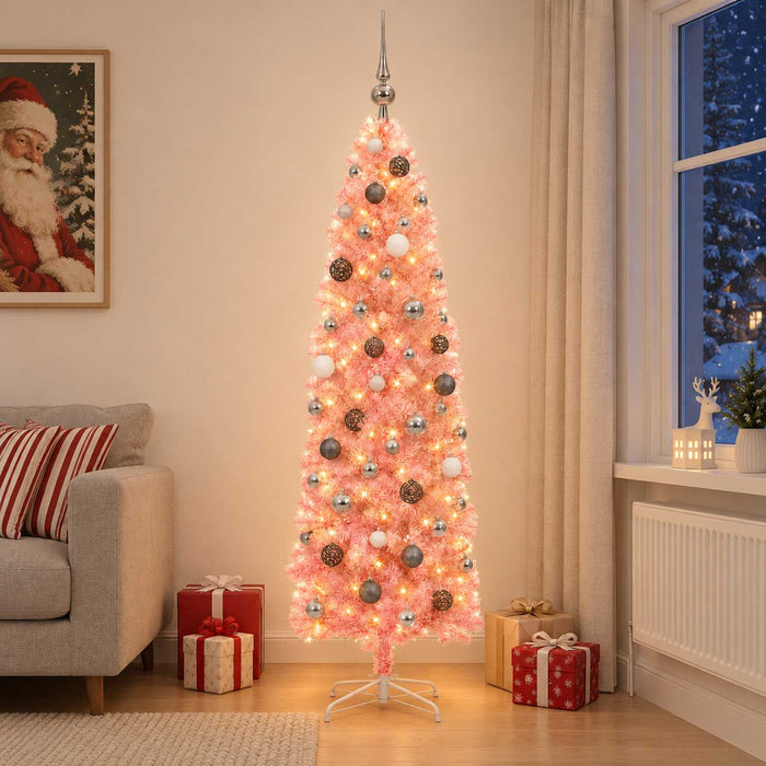 Brad de Crăciun artificial îngust, cu glob 180 cm 300 LED-uri WALTI