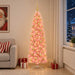 Brad de Crăciun artificial îngust cu globuri 180 cm 300 LED-uri - WALTI WALTI