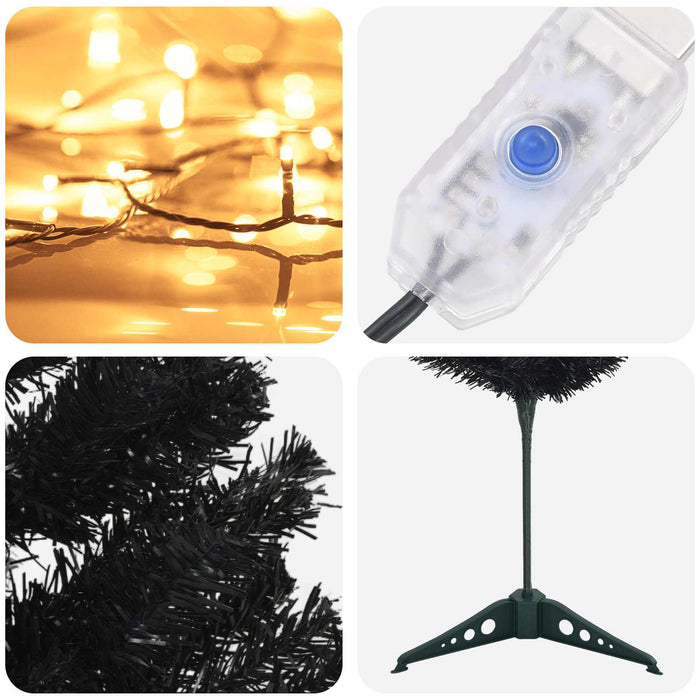 Copac Artificial Slăb de Crăciun 120 cm 150 LED-uri Alb cald WALTI