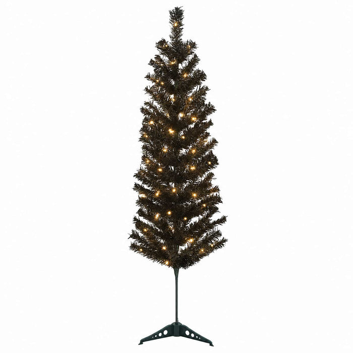 Copac Artificial Slăb de Crăciun 150 cm 150 LED-uri Alb cald WALTI