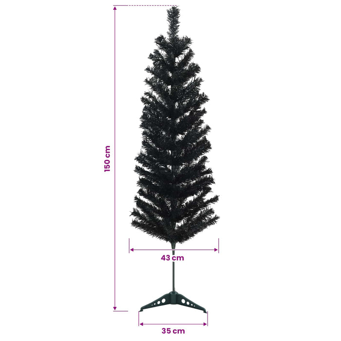 Copac Artificial Slăb de Crăciun 150 cm 150 LED-uri Alb cald WALTI