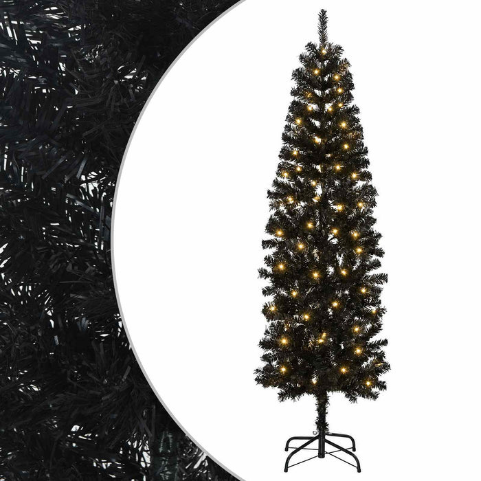 Copac Artificial Slăb de Crăciun 180 cm 300 LED-uri Alb cald WALTI